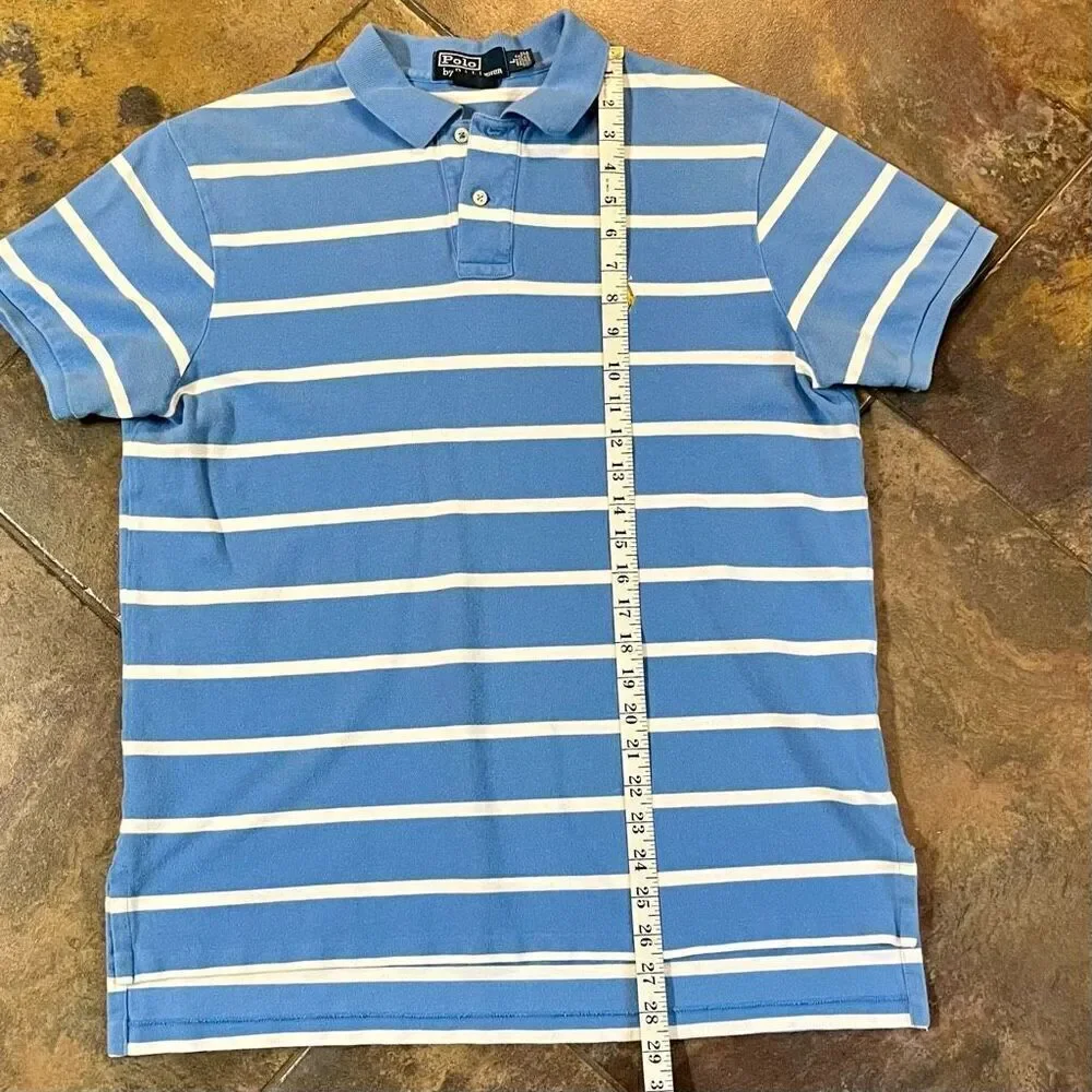 Polo By Ralph Lauren Striped Collared Polo Custom Fit Large